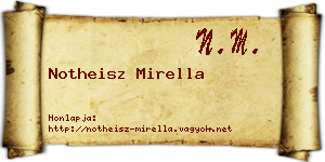 Notheisz Mirella névjegykártya